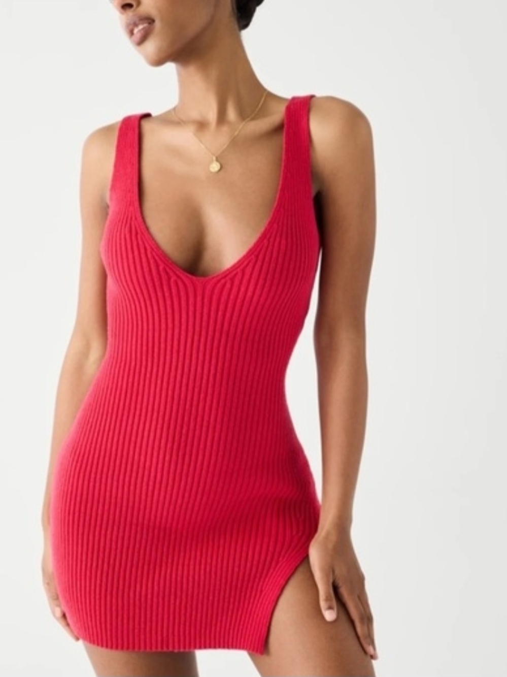 Frankies Bikinis Cloud Knit Mini Dress Size Small